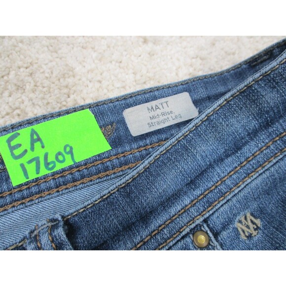 Mavi Jeans Mens 38 Blue Matt Relaxed Straight Leg Medium Wash Denim 38x33 - Picture 6 of 12